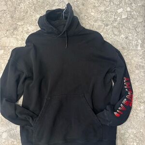 Givenchy Black Hoodie with Red Accents